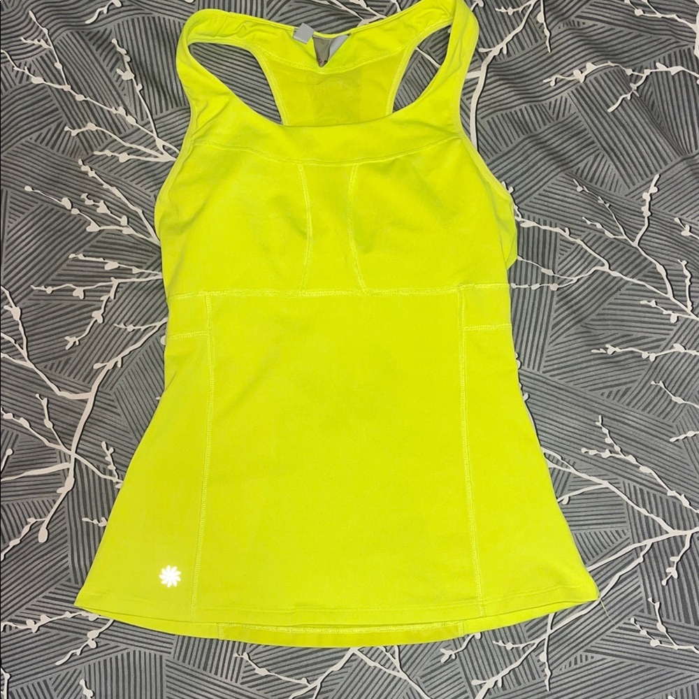 Athleta neon yellow Tank Top racerback sz s